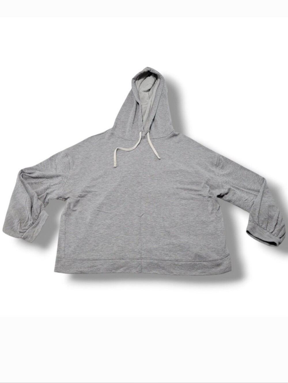 Mile(s) Sweatshirt Size Large Mile(s) by Madewell Hoodie Cropped Sweatshirt Gray